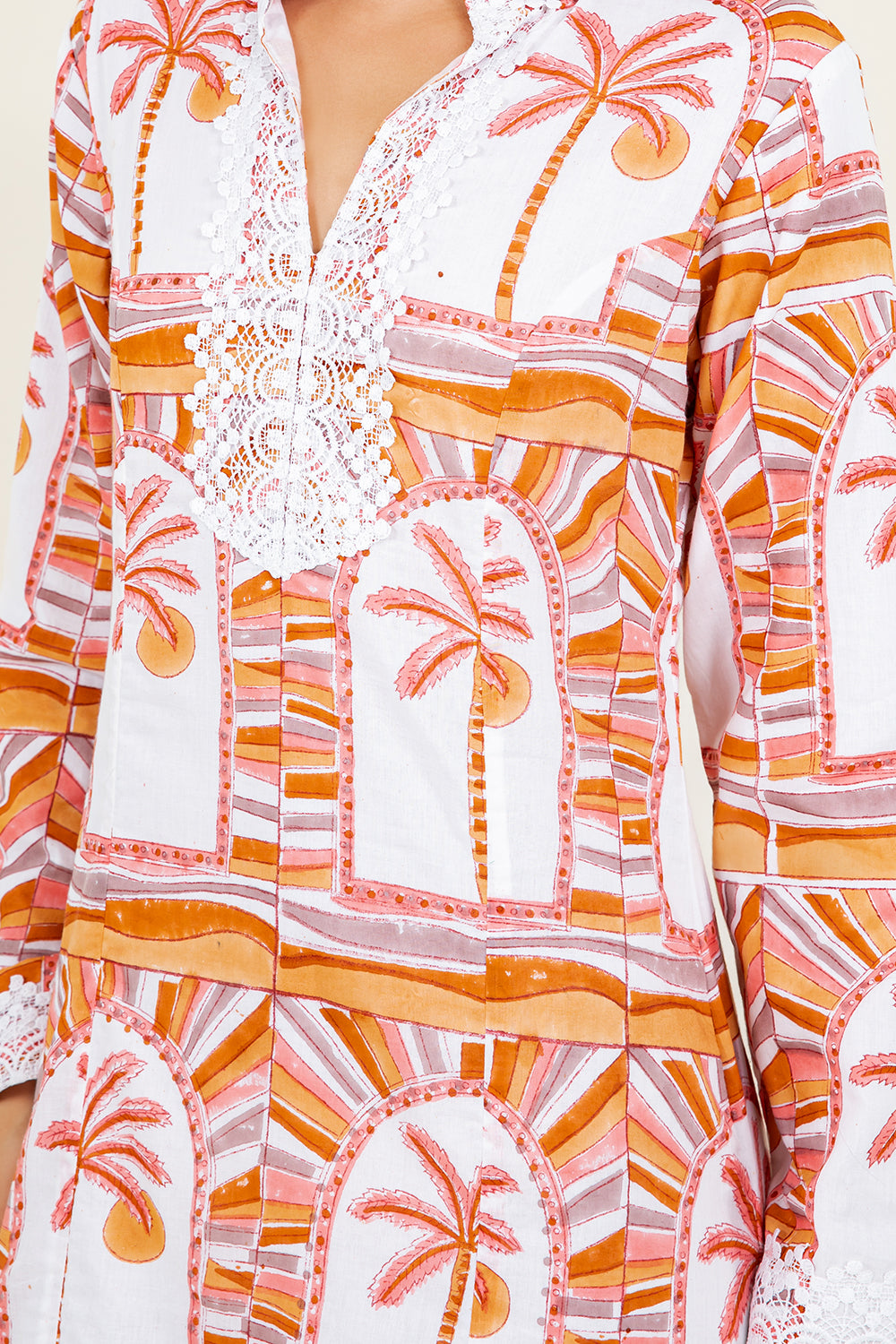Azure Caftan | Tulum Palms (Knee Length)