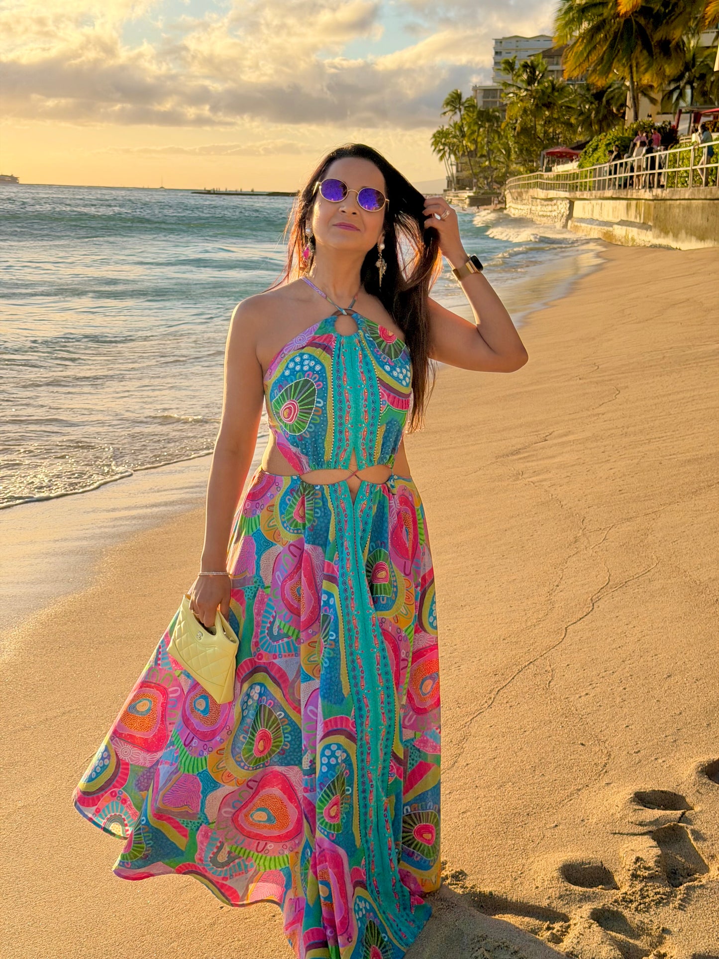 Natalia Dress | Psychedelic Coral Fish