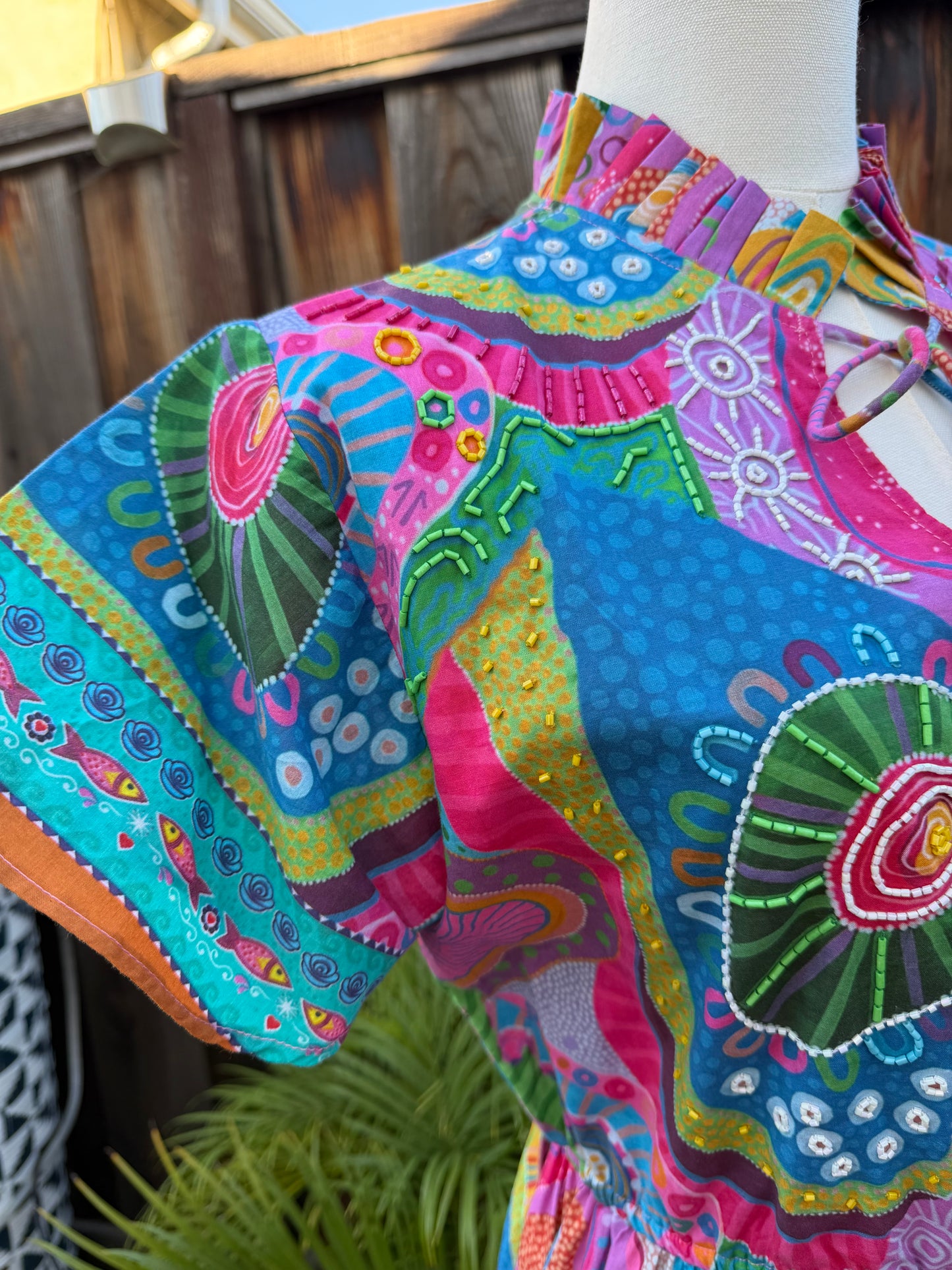 Mindy Dress | Psychedelic Coral Fish