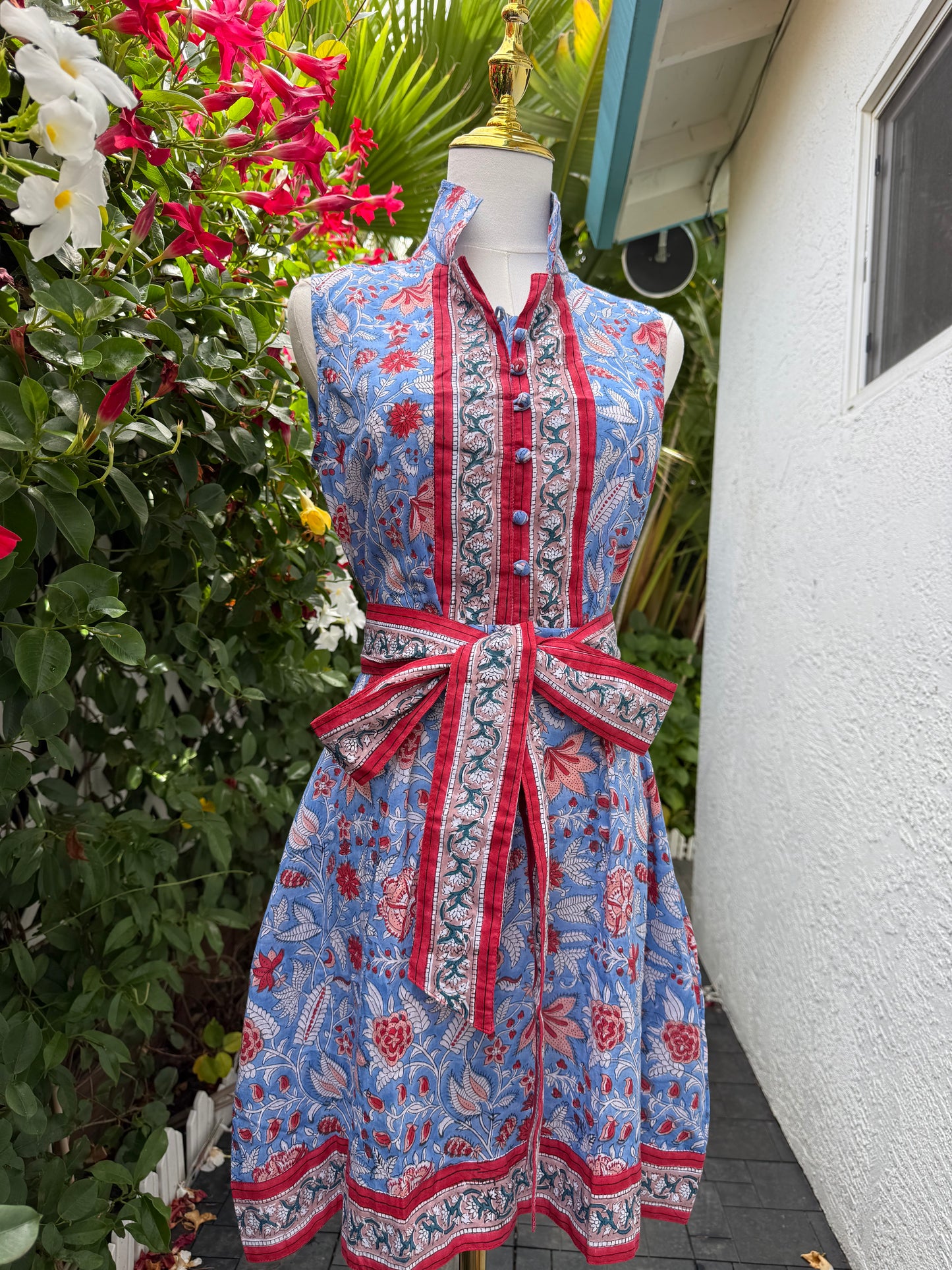 Bella Dress | Blue Chinoiserie