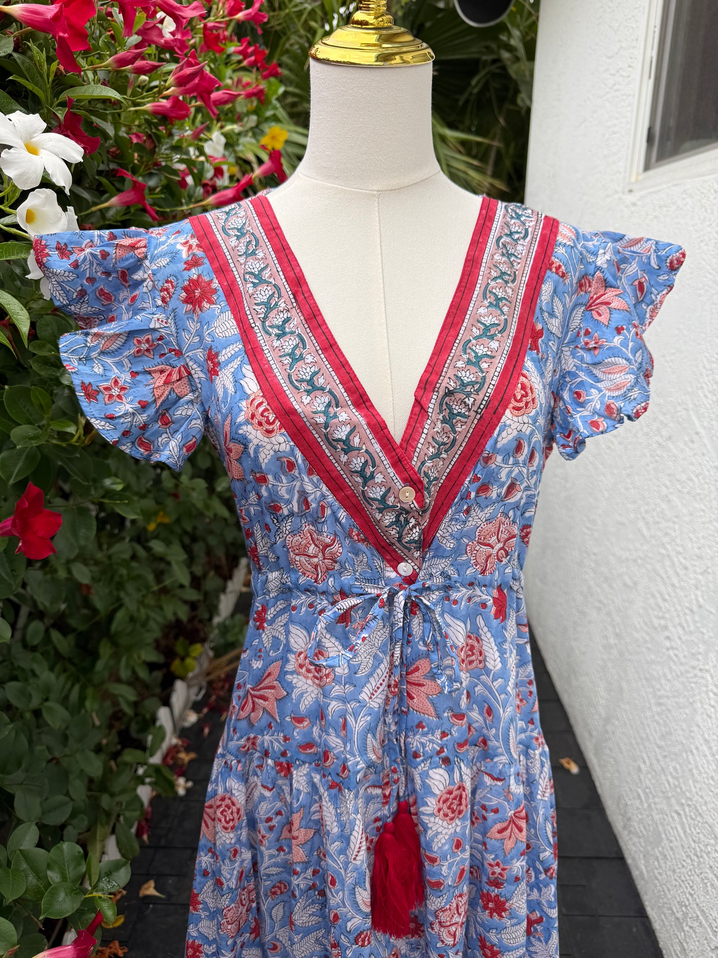 Mindy Dress | Blue Chinoiserie