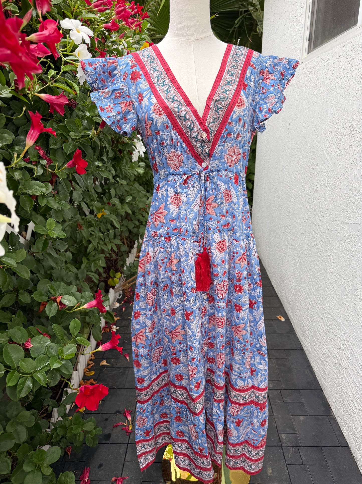 Mindy Dress | Blue Chinoiserie