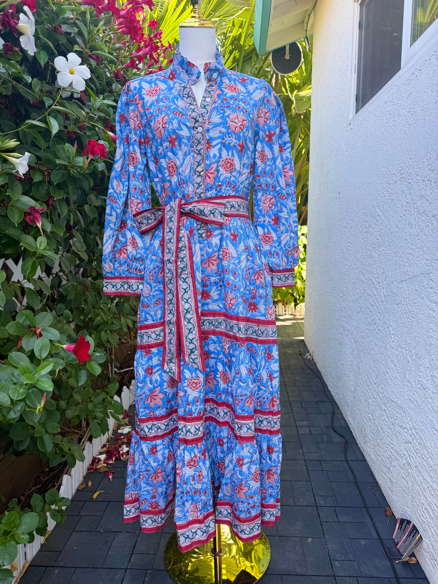 Kim Maxi Dress | Blue Chinoiserie