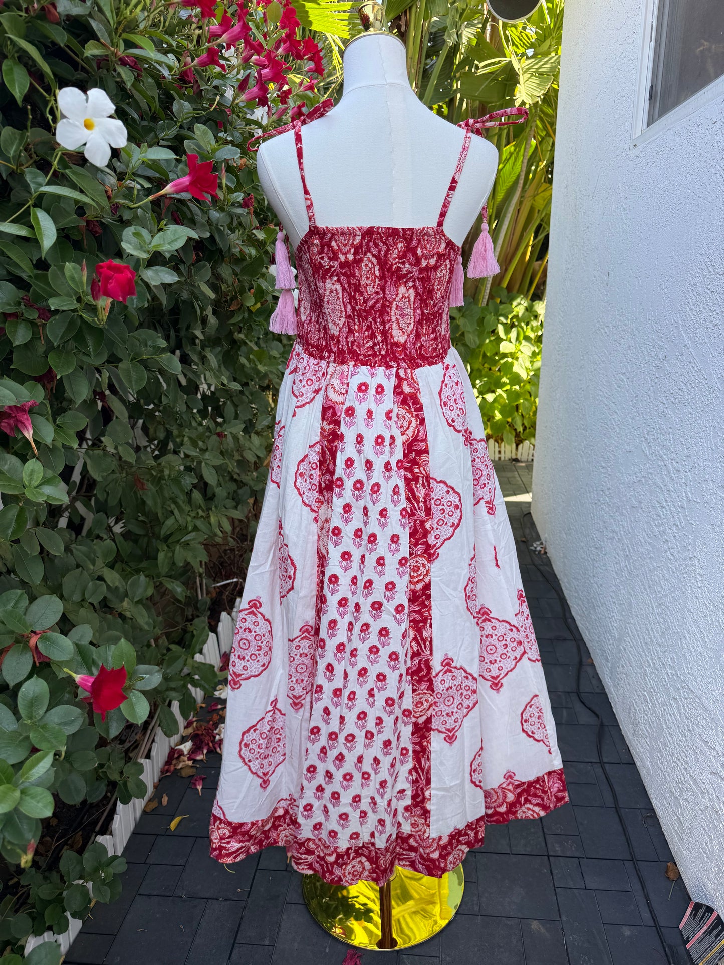 Priya Maxi Dress | Red Mandala