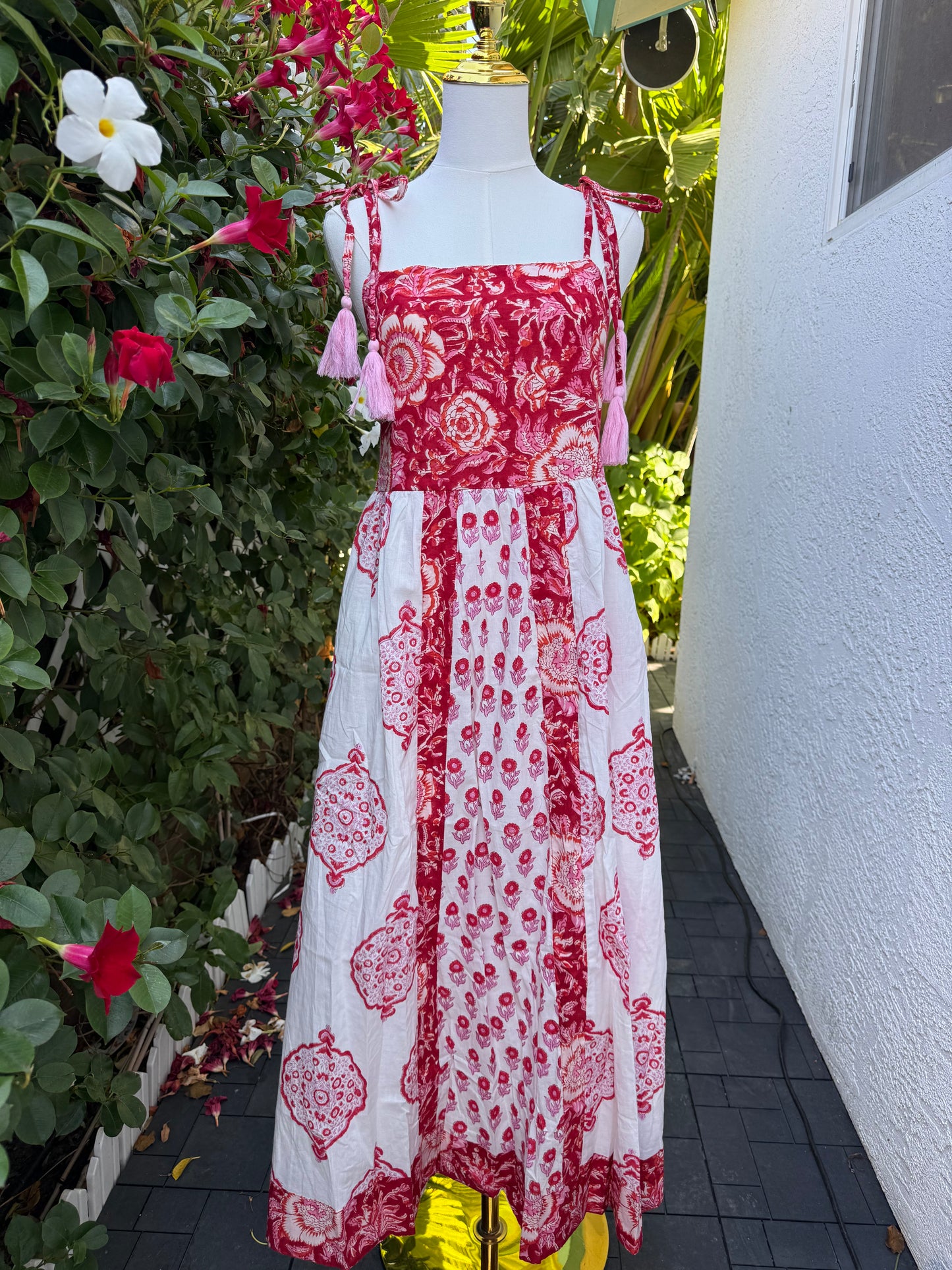 Priya Maxi Dress | Red Mandala