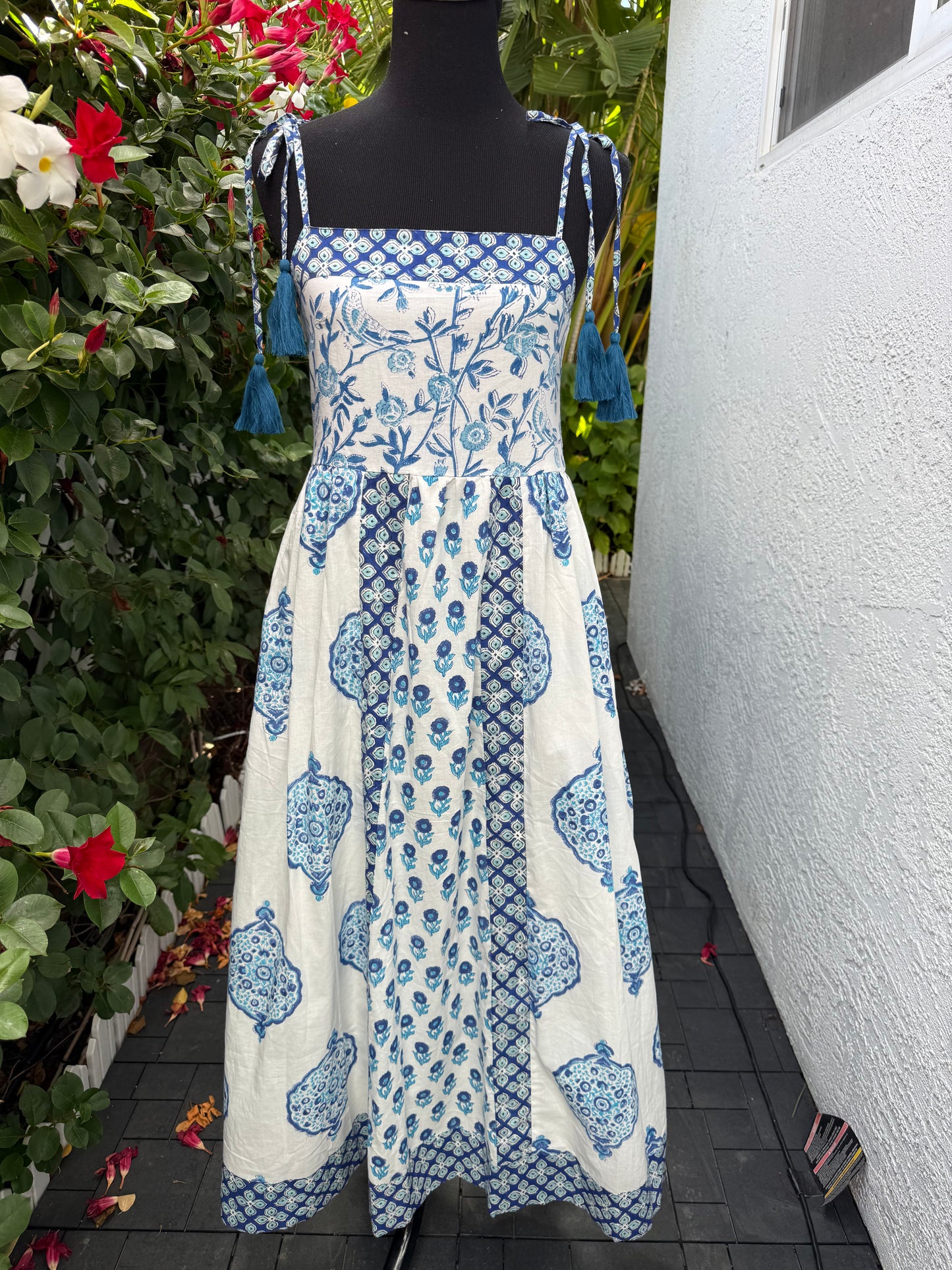 Priya Maxi Dress | Blue Mandala