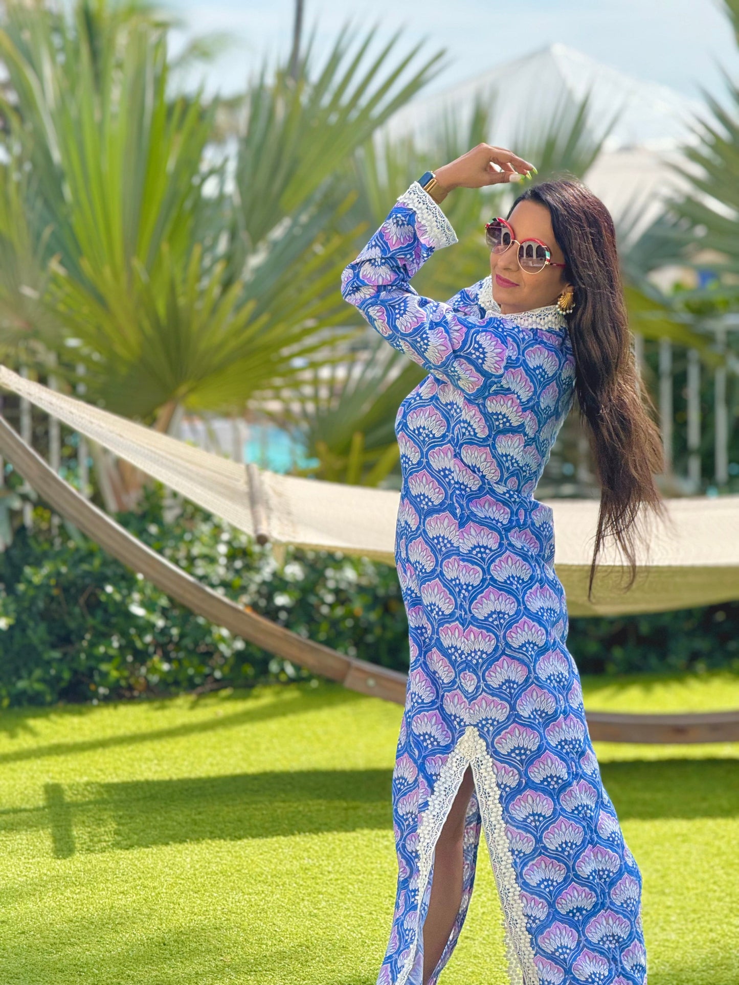 Azure Plume Caftan