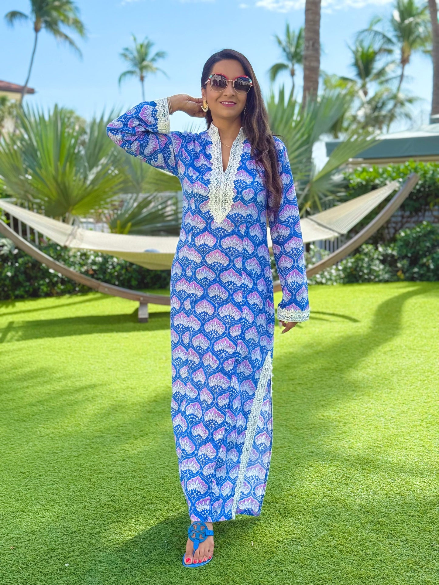 Azure Plume Caftan
