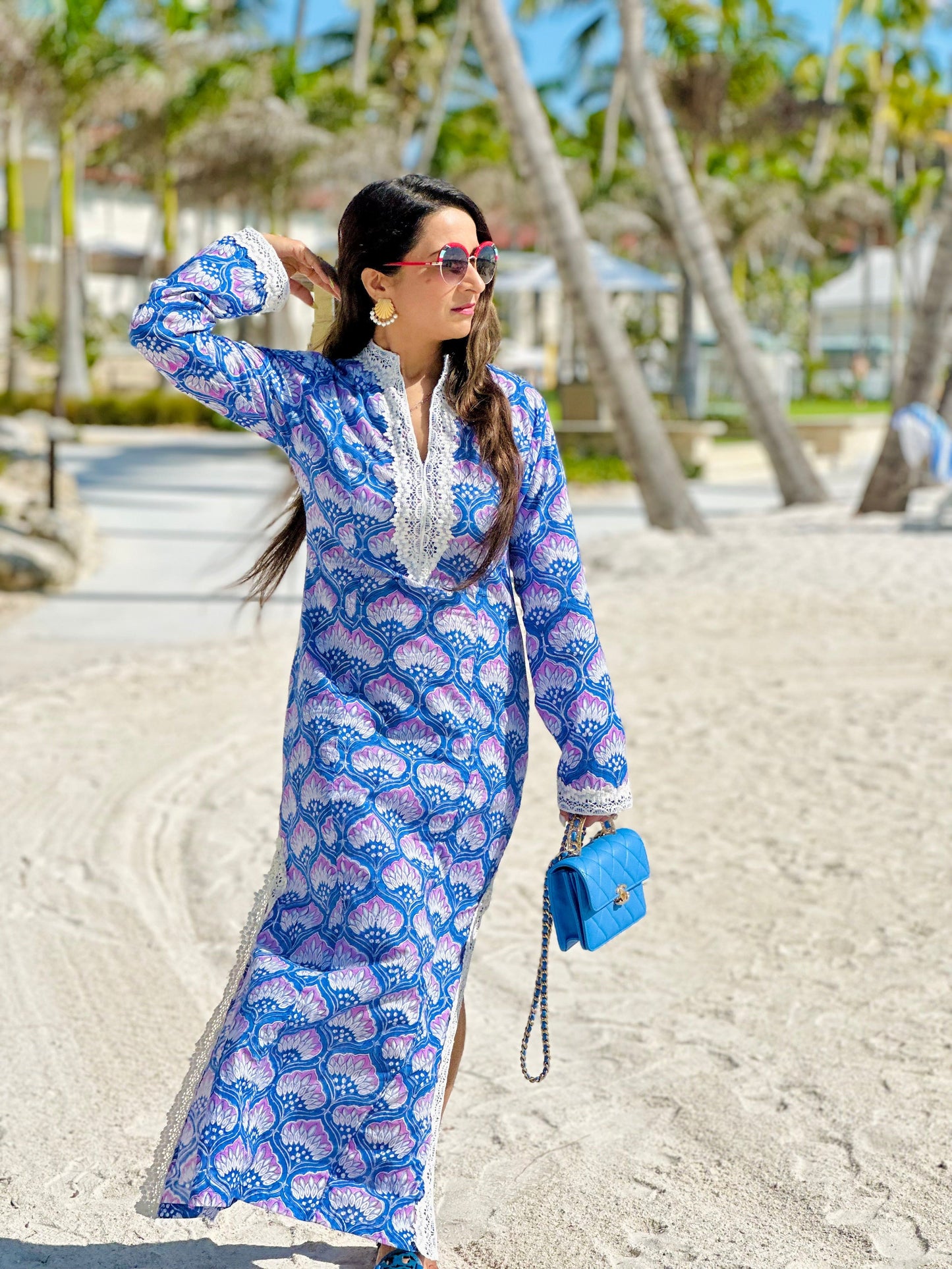 Azure Plume Caftan