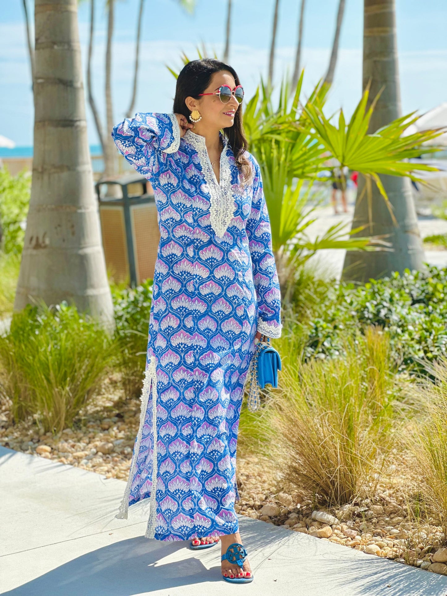Azure Plume Caftan
