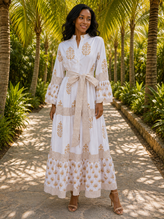 Kim Maxi Dress | Golden Jaipur