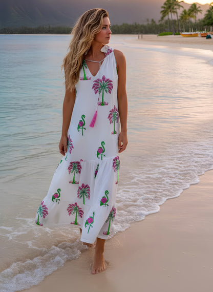 Maya Dress | Sarasota Flamingo