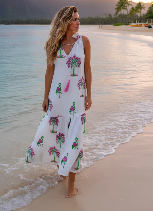 Maya Dress | Sarasota Flamingo