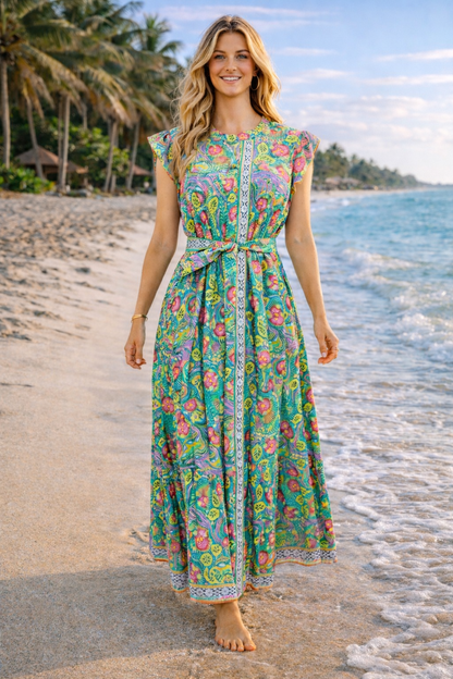 Mindy Dress | Coral Garden