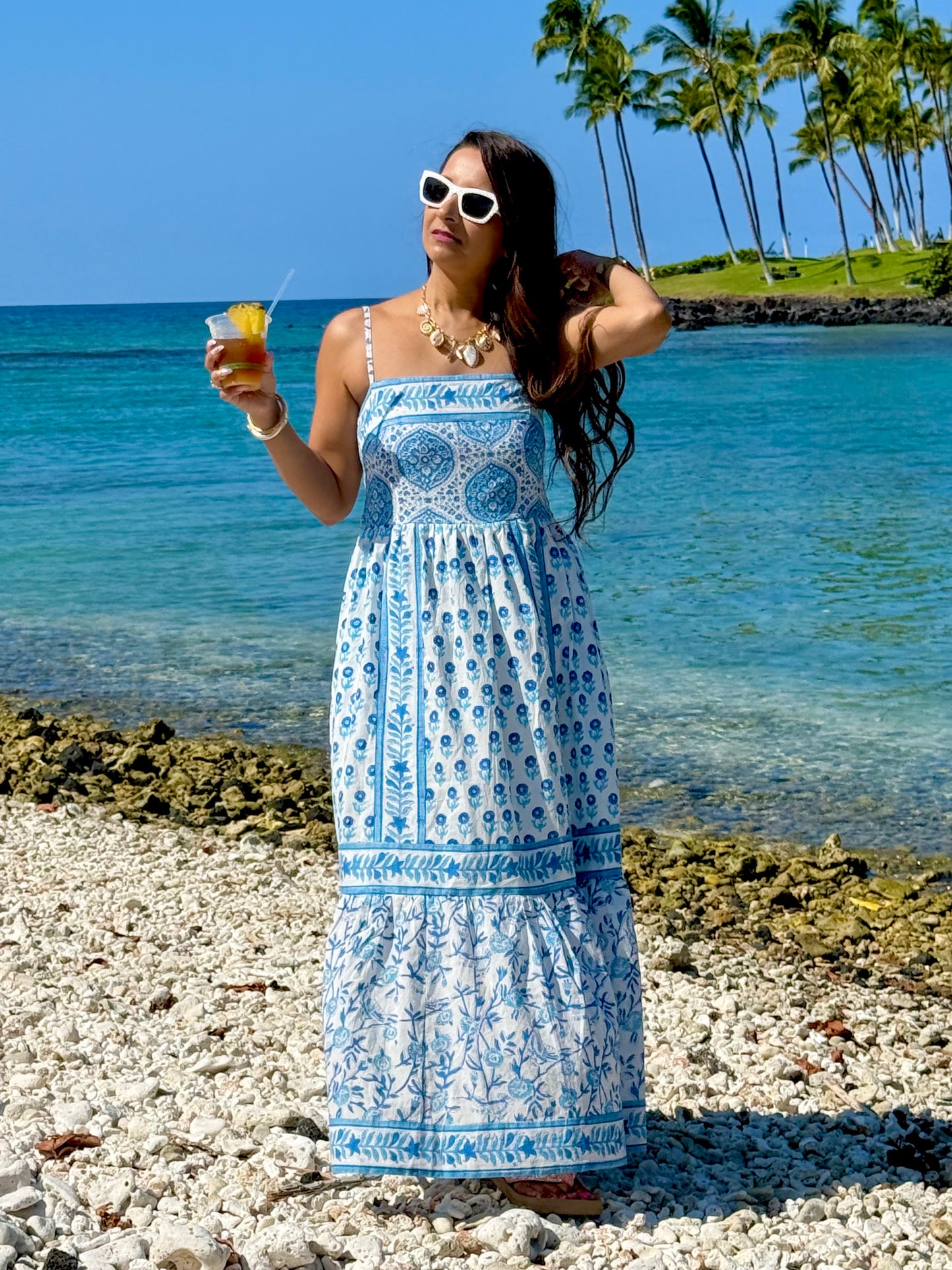 Dina Dress | Blue Mandala