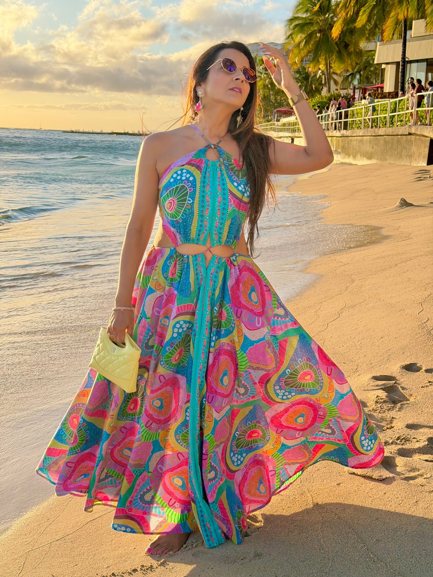 Natalia Dress | Psychedelic Coral Fish