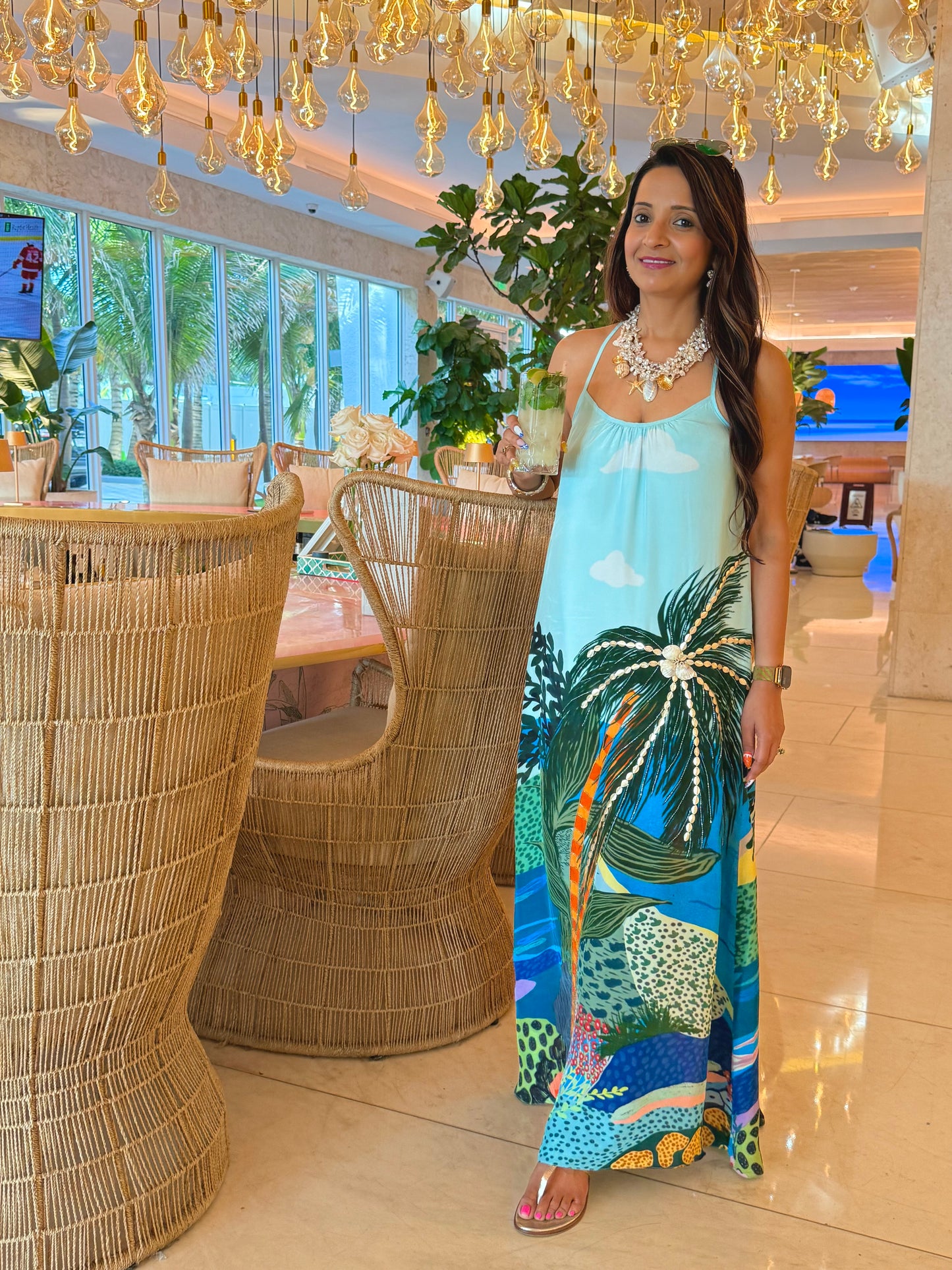 Meli A line Halter  Dress | Coconut Grove