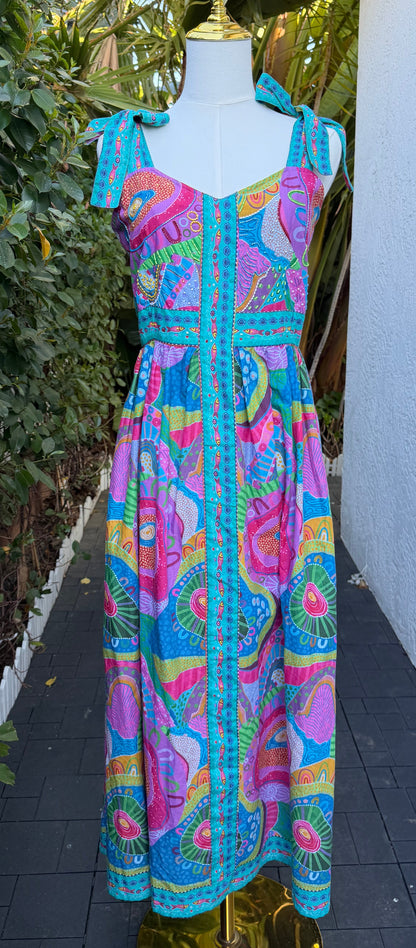 Priya Maxi Dress | Psychedelic Coral Fish
