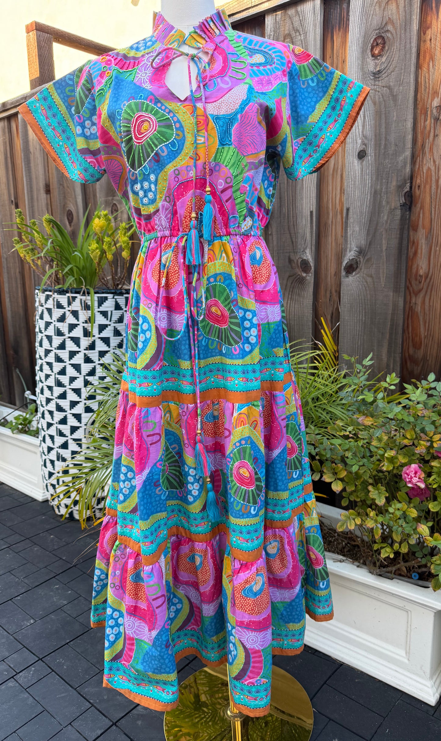 Mindy Dress | Psychedelic Coral Fish