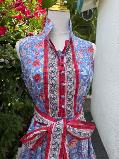 Bella Dress | Blue Chinoiserie