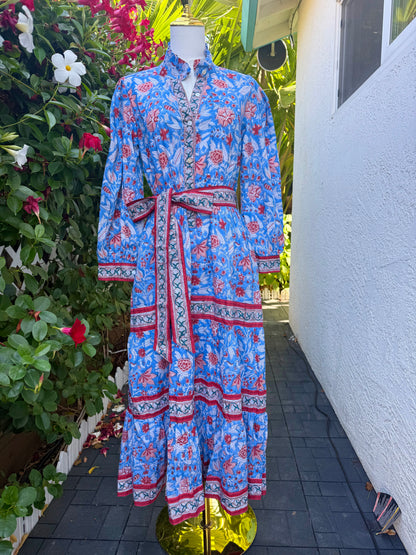 Kim Maxi Dress | Blue Chinoiserie