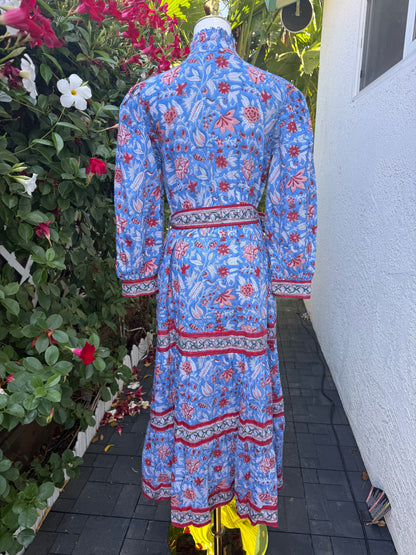 Kim Maxi Dress | Blue Chinoiserie