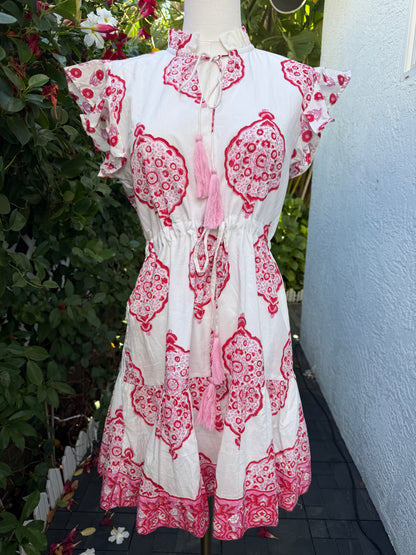 Tina Dress | Red Mandala