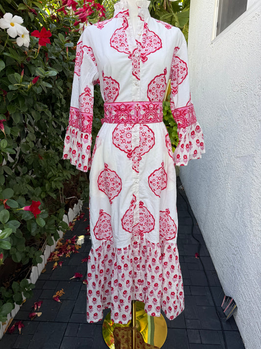 Kim Maxi Dress | Red Mandala