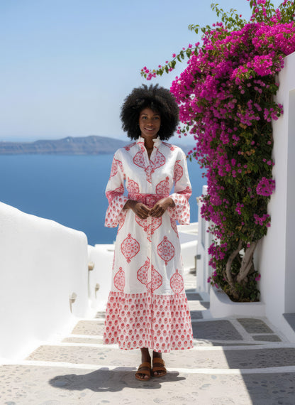 Kim Maxi Dress | Red Mandala